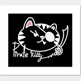 Pirate Kitty! (White) Posters and Art